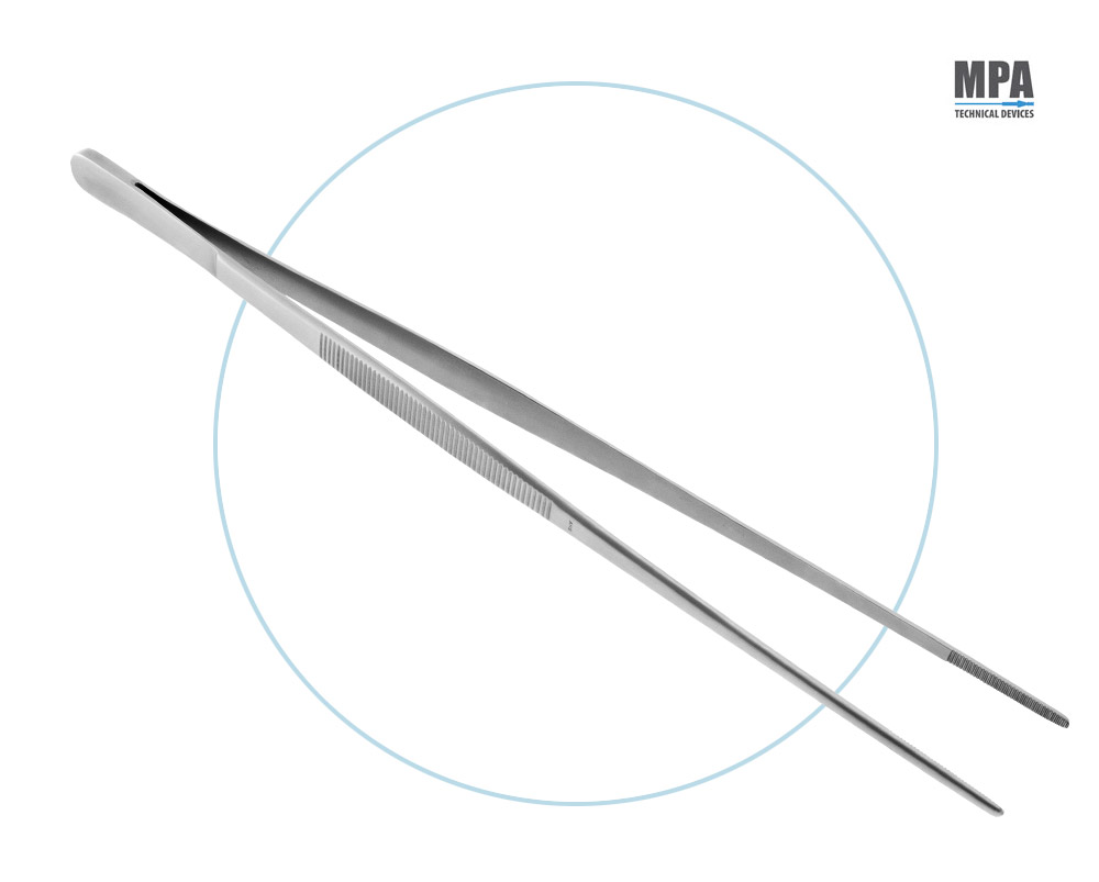 Pinzetta Sterile per Movimentazione Ampolle in Acciaio Inox