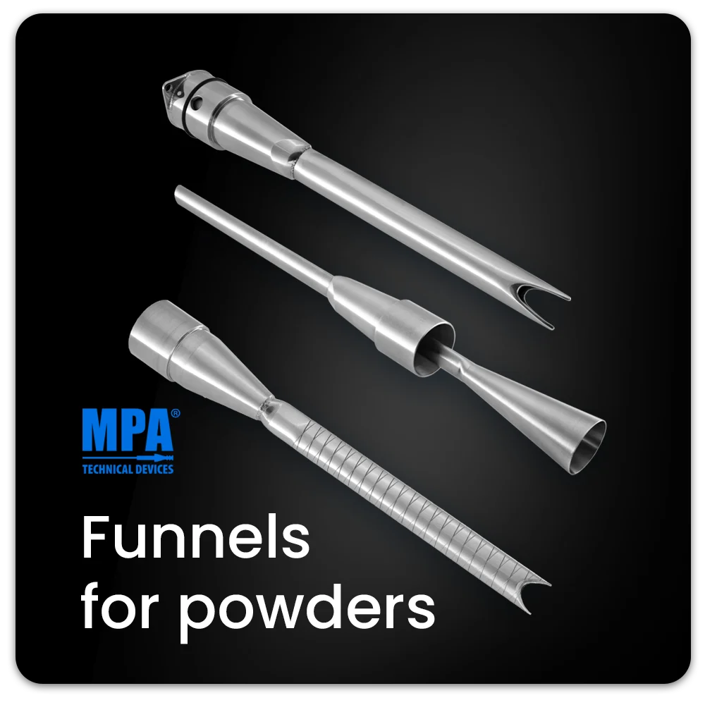 Funnels for powders by MPA Technical Devices